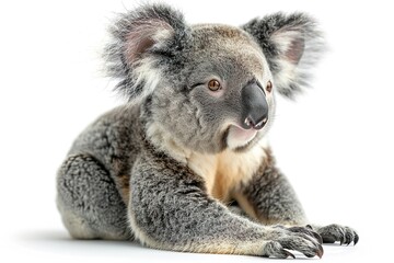 Naklejka premium Kooala on white background