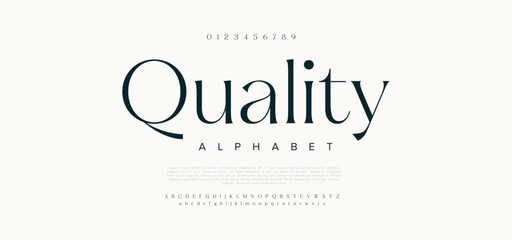 Quality Luxury serif font in modern style. Elegant wedding alphabet letters font and number. Typography Luxury classic lettering serif fonts decorative vintage retro logo concept. vector illustration