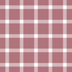 Illustration fabric check pattern, national tartan background seamless. Fashion vector texture plaid textile in red and white colors.