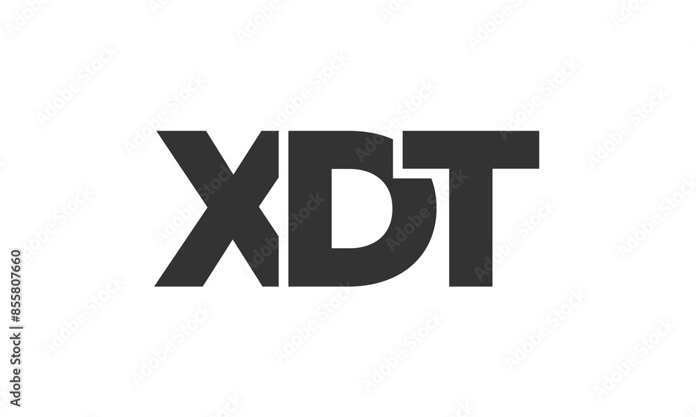 Fototapete xdt logo design template with strong and modern bold text. initial based vector logotype featuring s