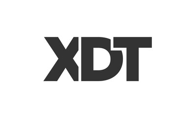 XDT logo design template with strong and modern bold text. Initial based vector logotype featuring simple and minimal typography. Trendy company identity.