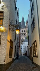 Street in the Old Town with historic buildings