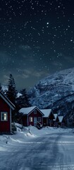 Panoramic Northern Lights, Aurora Borealis polar lights stunning wallpaper poster banner design with copyspace