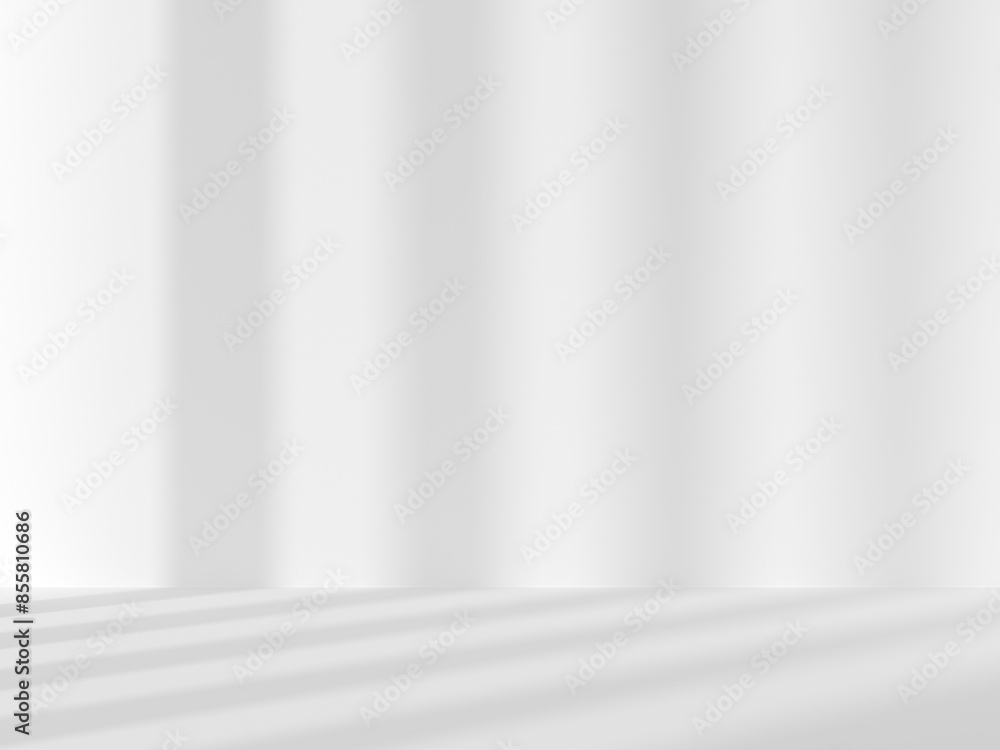 Poster cozy empty area scene. empty white wall background and concrete floor minimal style with empty space