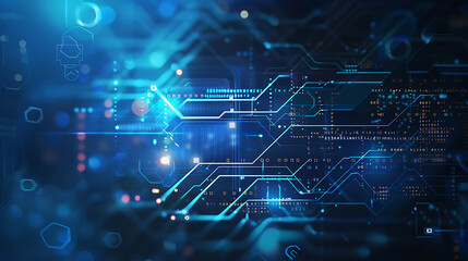 Naklejka premium technology banner