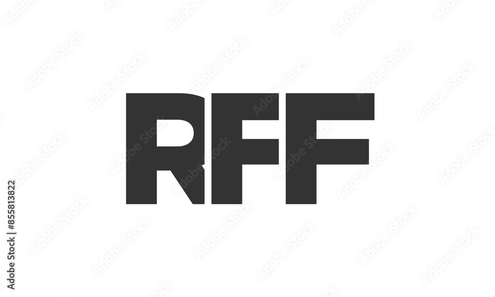 Fototapete RFF logo design template with strong and modern bold text. Initial based vector logotype featuring simple and minimal typography. Trendy company identity.
