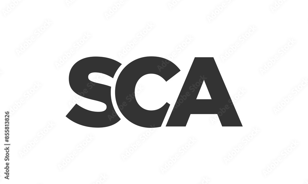 Fototapete sca logo design template with strong and modern bold text. initial based vector logotype featuring s