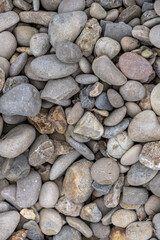 pattern of sea stones on the beach