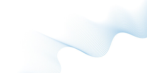Fototapeta premium Vector minimal technology diagonal dynamic frequency flow futuristic smooth digital line creative wave blend pattern background. abstract swoosh speed wave lines modern stream background.