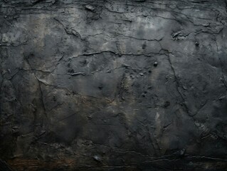 Detailed Image of a Rough, Dark Surface With Scratches and Textural Variations, Evoking an Industrial Feel. Generative AI