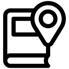 Travel guide. Editable stroke vector icon.