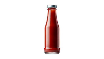 Ketchup bottle isolated on transparent or white background