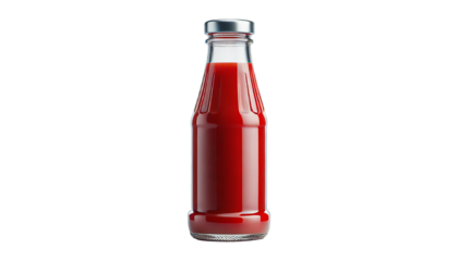 Ketchup bottle isolated on transparent or white background
