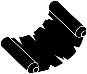 ribbon illustration old silhouette heraldic logo banner icon vintage outline parchment paper antique ancient scroll medieval flag papyrus blank shape grunge retro label for vector graphic background