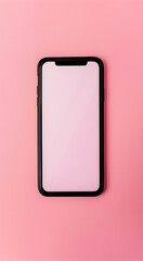 Mockup of a blank smartphone screen. Template for mobile app design with space for copying.