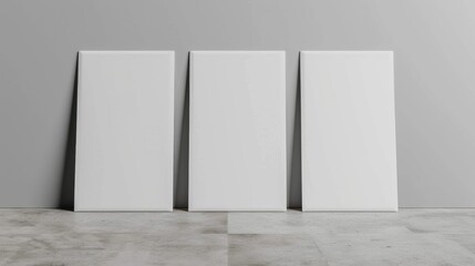 Corporate advertising material with blank templates for marketing Ready to use vertical poster set and customizable flyer pages