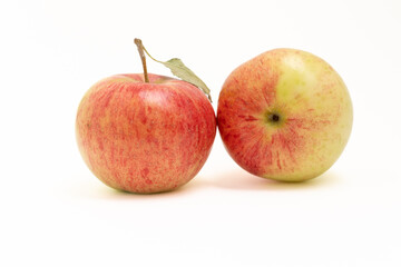 Red apples isolated on white