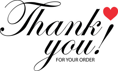 Obraz premium Thank You for Your Order. Elegant Thank You for Your Order Design with Stylish Graphics. Sophisticated Thank You for Your Purchase Image with Modern Elements. Chic Thank You for Your Order Graphic
