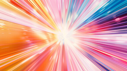 Obraz premium Colorful radial speed lines in pastel hues for a light-hearted comic book background