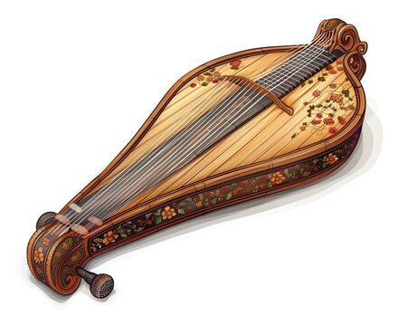 A pipa clipart, musical instrument element, vector illustration, elegant and detailed, isolated on white background