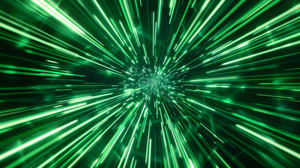 Dramatic radial speed lines in green, perfect for a mysterious comic book panel