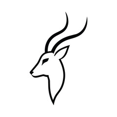 A antelope logo vector art illustration