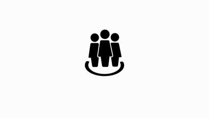 Team work logo icon concept, Group Team, People icon, Group of people icon, Business Concept, business team icon illustration background.