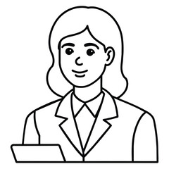 Administrative assistant vector art illustration