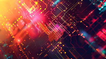 Obraz premium technology and business background