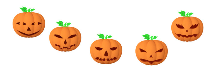 Group pumpkin illustration  background for a halloween day
