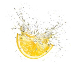 lemon water splashing art