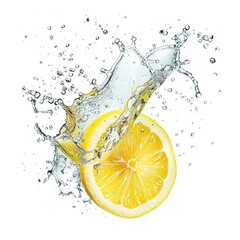 lemon water splashing art