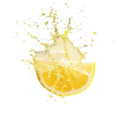 lemon water splashing art