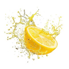lemon water splashing art