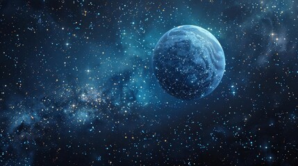 Obraz premium Celestial sphere with constellations and star formations, set against a dark, starry background