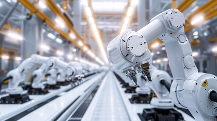 Robotic arms are utilized extensively in car plants, demonstrating their pivotal role in the automotive industry's manufacturing processes.