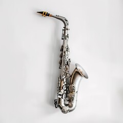 saxophone in white background