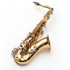 saxophone in white background