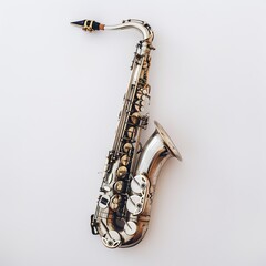 saxophone in white background