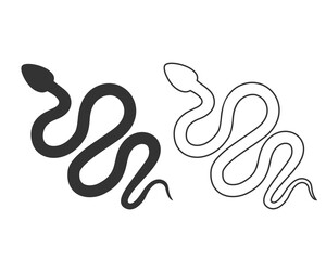 Snake line icon vector glyph style design