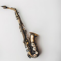 saxophone in white background
