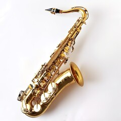 Fototapeta premium saxophone in white background