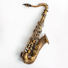 saxophone in white background