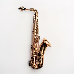 saxophone in white background