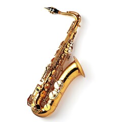 Naklejka premium saxophone in white background