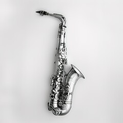 saxophone in white background