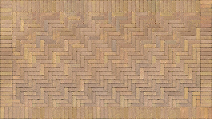 Brick floor texture. Urban design or private construction. Texture for background or realistic rendering.