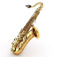 saxophone in white background