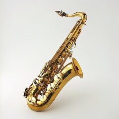 saxophone in white background