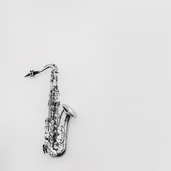 saxophone in white background